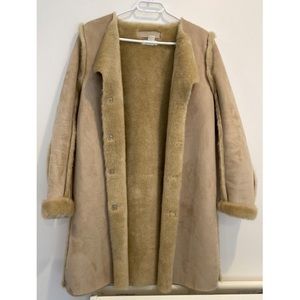 H&M light khaki Sherpa coat